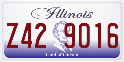 IL license plate Z429016