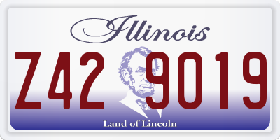 IL license plate Z429019