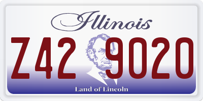 IL license plate Z429020