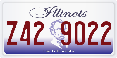 IL license plate Z429022