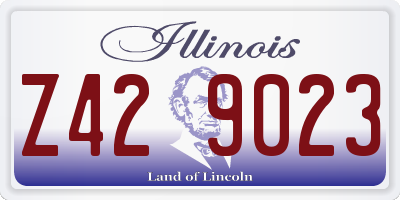 IL license plate Z429023