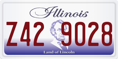IL license plate Z429028