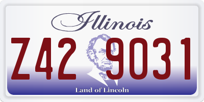 IL license plate Z429031