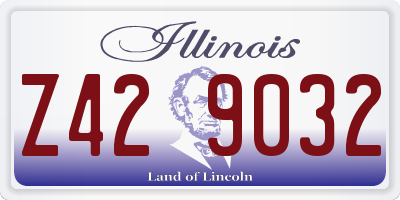 IL license plate Z429032