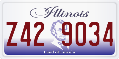 IL license plate Z429034