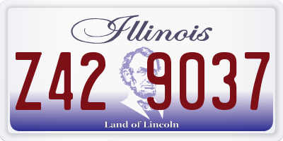 IL license plate Z429037