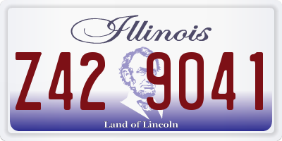 IL license plate Z429041