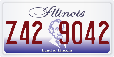 IL license plate Z429042