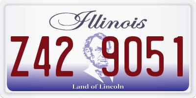 IL license plate Z429051