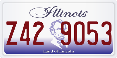 IL license plate Z429053
