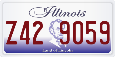 IL license plate Z429059