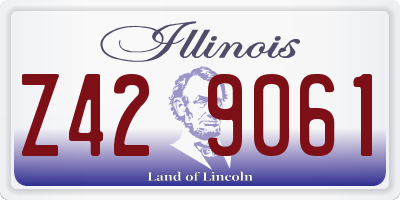 IL license plate Z429061