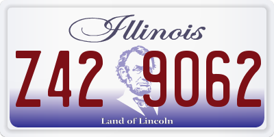 IL license plate Z429062