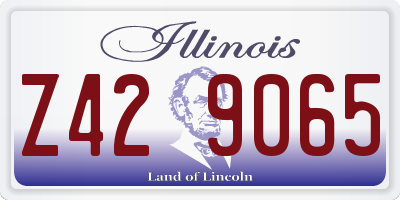 IL license plate Z429065