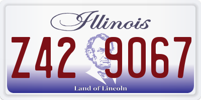 IL license plate Z429067