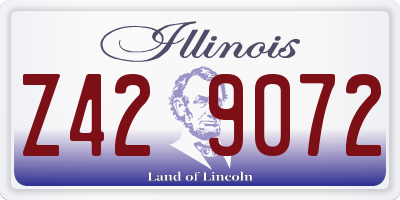 IL license plate Z429072