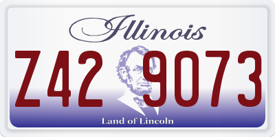 IL license plate Z429073