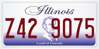 IL license plate Z429075