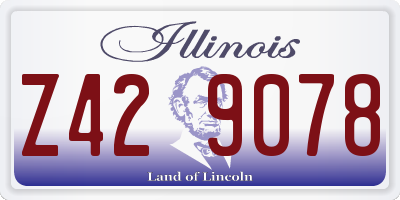 IL license plate Z429078