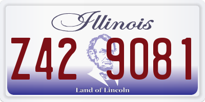 IL license plate Z429081