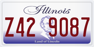 IL license plate Z429087