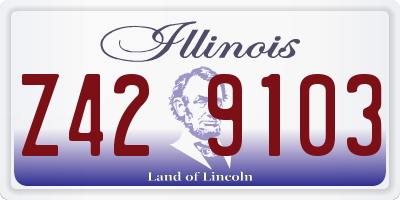 IL license plate Z429103