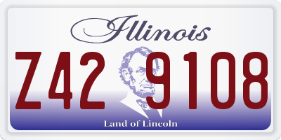 IL license plate Z429108