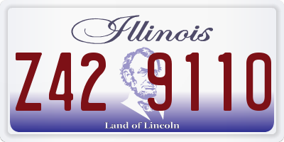 IL license plate Z429110