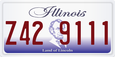 IL license plate Z429111