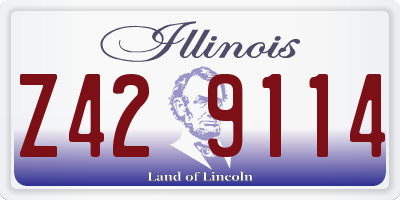IL license plate Z429114