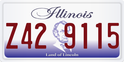 IL license plate Z429115