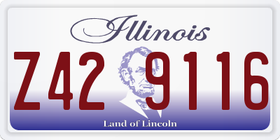 IL license plate Z429116