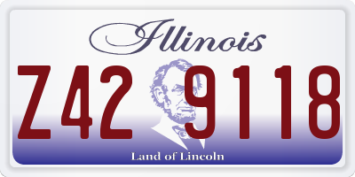IL license plate Z429118