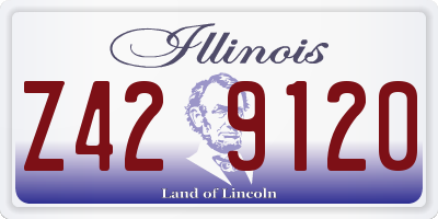 IL license plate Z429120