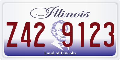 IL license plate Z429123