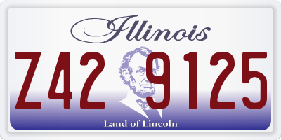 IL license plate Z429125