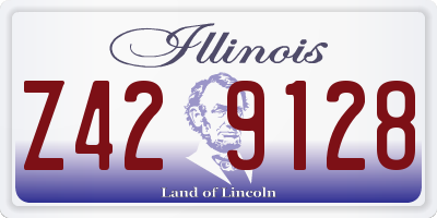 IL license plate Z429128