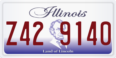 IL license plate Z429140