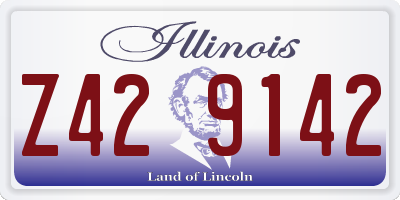 IL license plate Z429142
