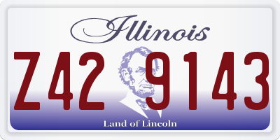 IL license plate Z429143