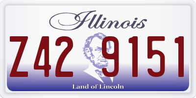 IL license plate Z429151