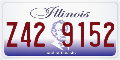 IL license plate Z429152