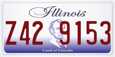 IL license plate Z429153
