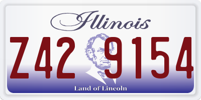 IL license plate Z429154
