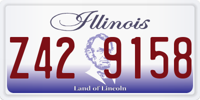 IL license plate Z429158
