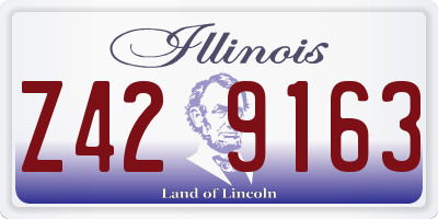 IL license plate Z429163