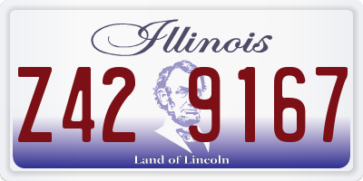 IL license plate Z429167