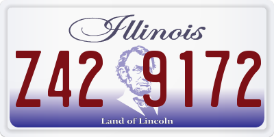 IL license plate Z429172
