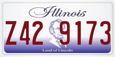 IL license plate Z429173
