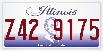 IL license plate Z429175